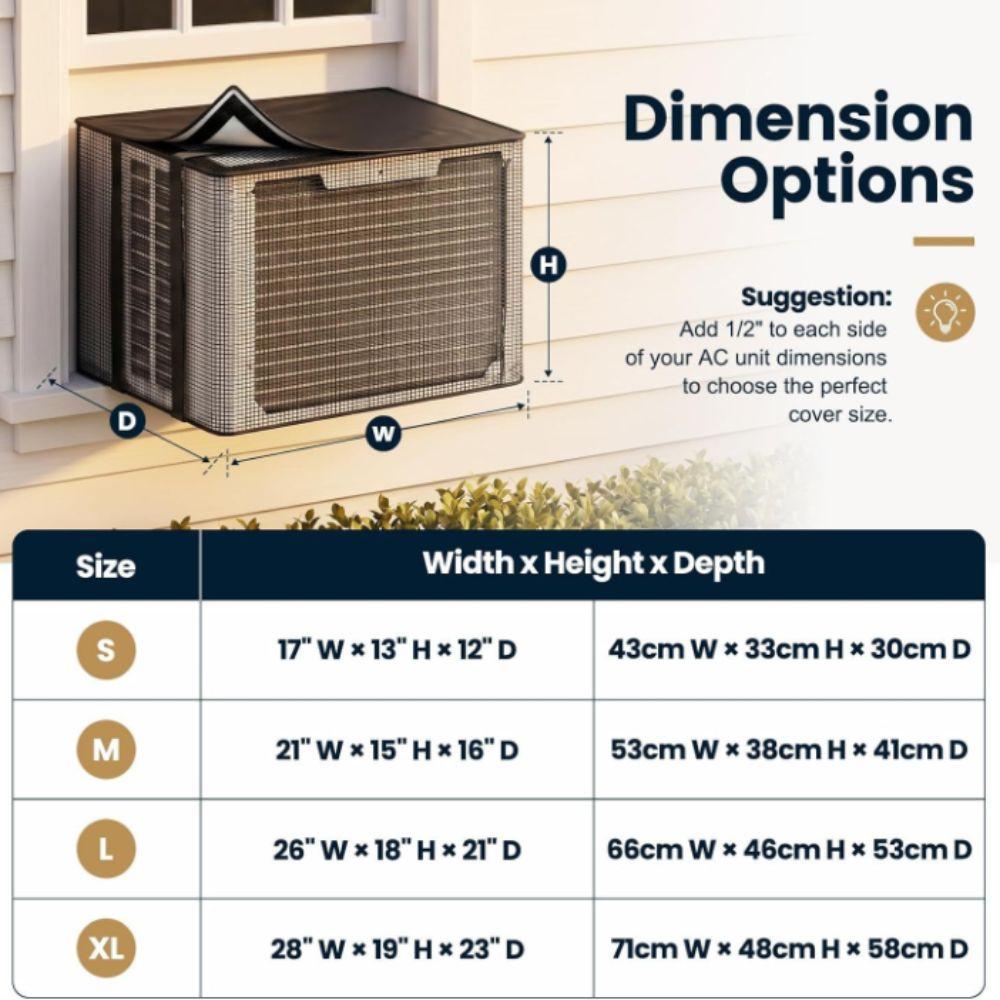 Rainproof Mesh Window AC Cover Mesh Outdoor Cover Outdoor Air Conditioning Cover Block Bugs