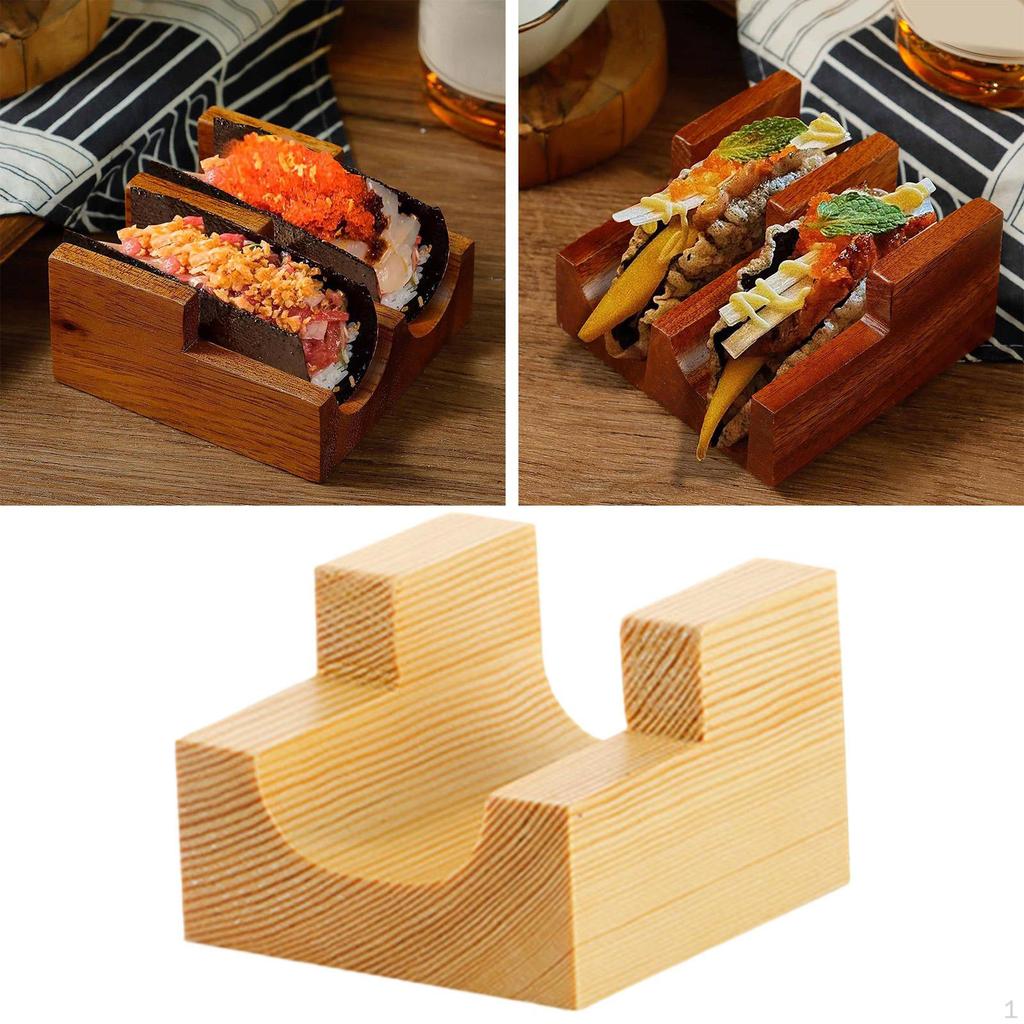 Sushi Taco Holder Display Rack Japanese Food Serving Tray Decorative Hand Roll