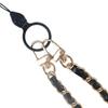 Metal Leather Crossbody Phone Strap Zinc Zinc Alloy Key Chain Metal Leather Chain  for Phone Hanging