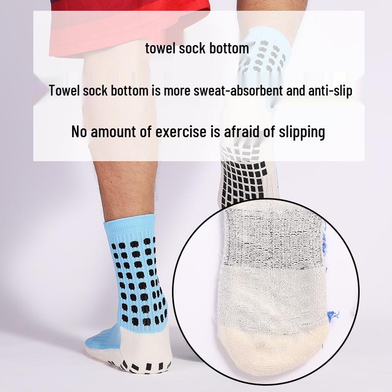 Утолщенные беговые носки до середины икры: Влагопоглощающий, износостойкий, противоскользящий с точечным захватом