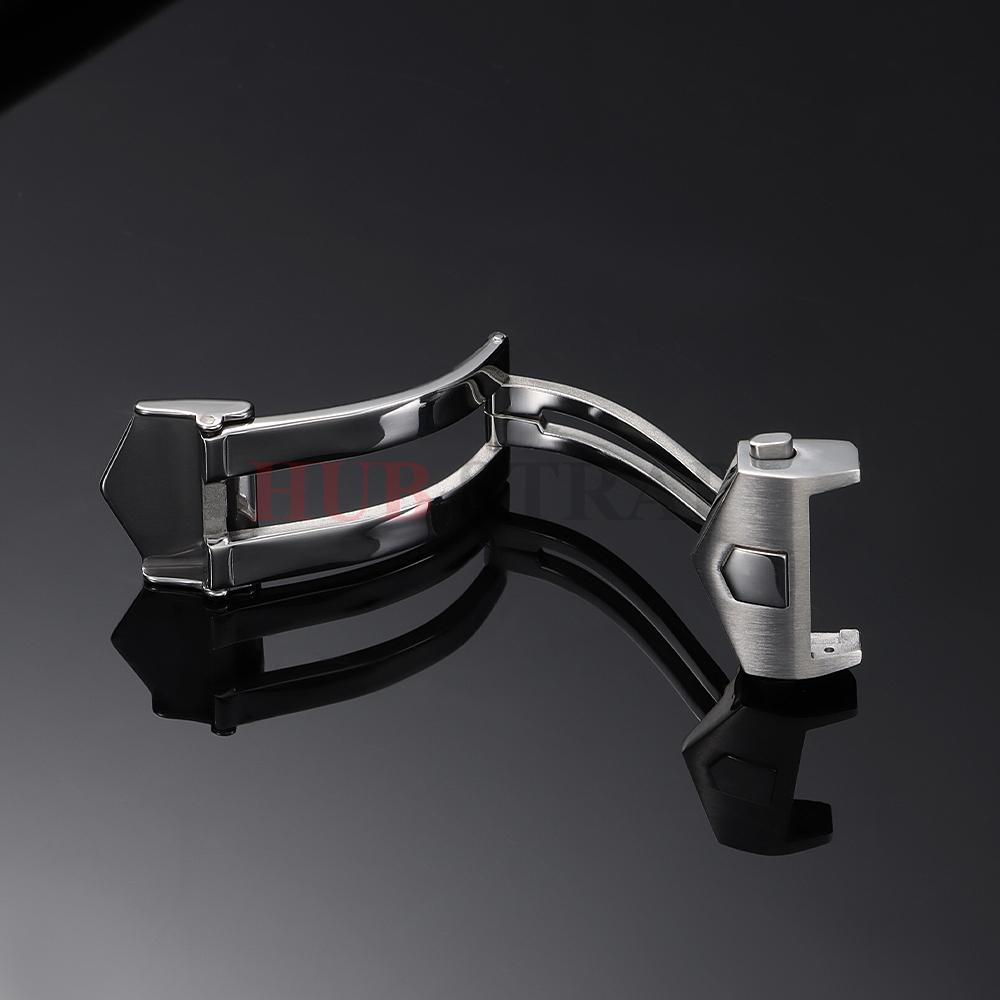 Для ремешка часов TAG Heuer Пряжка 18 мм 20 мм Нержавеющая сталь Двойные кнопочные застежки для кожаного силиконового ремешка Складная застежка