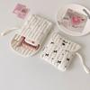 Menstruation Towel Storage Embroidery Cherry Cosmetic Bag Large Capacity Bow Makeup Bag  Women