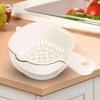 Fruit Cleaner Bowl Kitchen Draining Basket 2 In 1 Rotatable Strainer Colander With Handle For Washing Cleaning Berries Salad