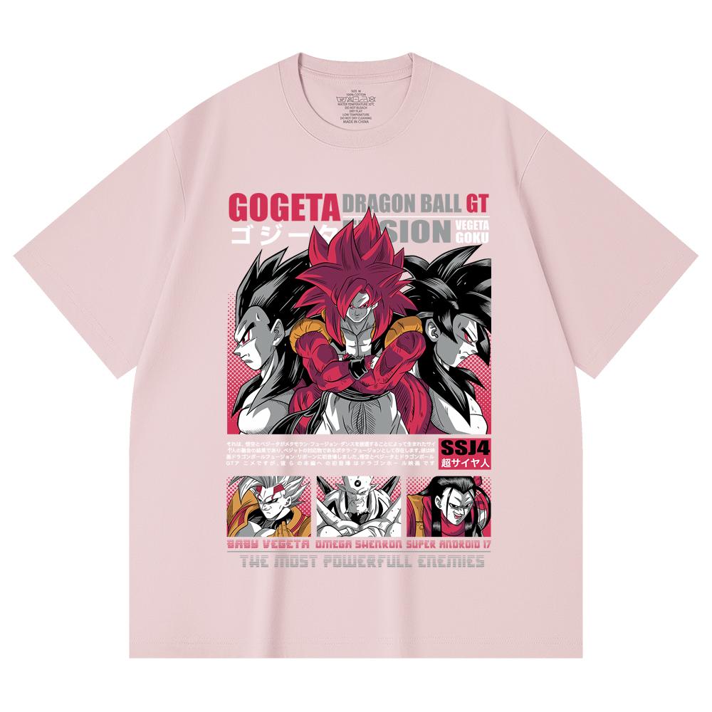230 Gsm 100% Cotton Dragon Ball V7 Gogeta Print Unisex Heavy Cotton T Shirt