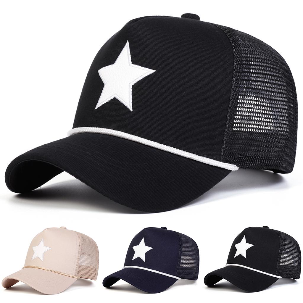 Мужская бейсболка с вышивкой пентаграммы, сетчатая шляпа, уличная регулируемая солнцезащитная шляпа для отдыха, весна-осень, путешествия, туризм, пляжный отдых