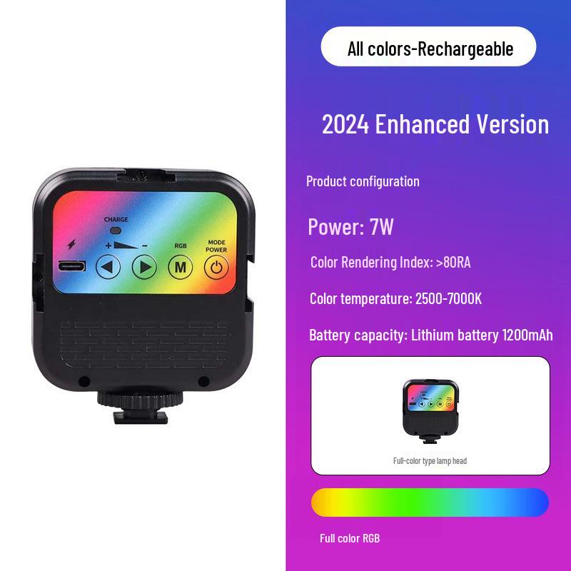 Портативная RGB кольцевая лампа для фотосъемки с регулируемой теплой/холодной настройкой
