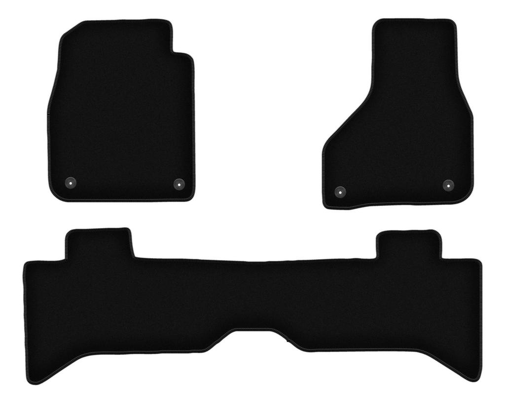 BASIC black velour floor mats for: Dodge RAM short DJ (2009-2019)