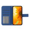 HT04 For Samsung Galaxy S25+ Case Sunflower Imprint Leather Wallet Phone Cover with Wrist Strap