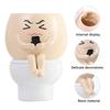 Yousheng Face Planter Pot Resin Buddy on Toilet Flowerpot Desktop Decor Succulent Planter для домашнего офиса, комнатных растений, подарков любителям растений