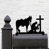 1pc Soldier Memorial Iron Art Silhouette Email Top Decoration - Decorative Email Signage. Exquisite Iron Crafts