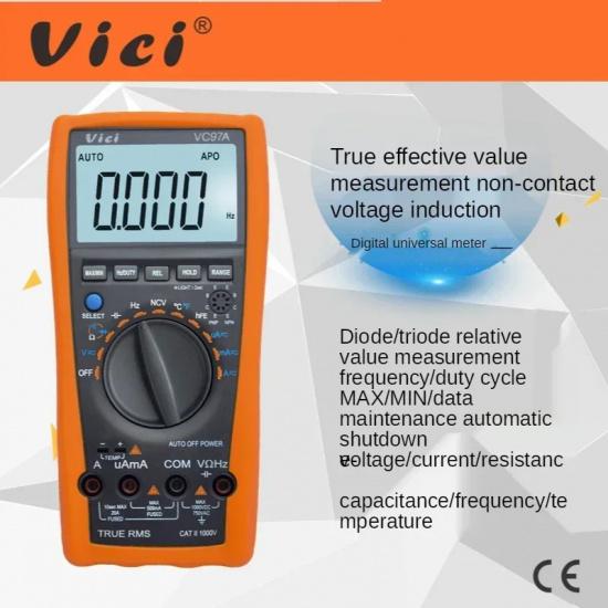 Мультиметр VICI VC97A, True RMS, многофункциональный, высококачественный, универсальный, 4000 отсчетов, автоматический выбор диапазона, цифровой, NCV