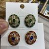 Винтажные Серьги Крест Сердце Женские Средневековые Винтажные Украшения Универсальные Премиум Эмалированные Серьги Капля Масла Партия