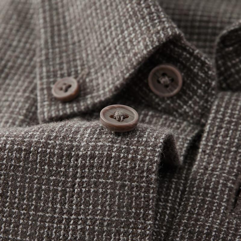FIRS Men's 100% Cotton Brushed Long-Sleeve Shirt