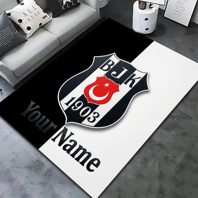 Besiktas Gymnastics Club Custom Name Carpet Rug For Living Room Bedroom Home Sofa Decoration Kids Play Nonslip Floor Mat