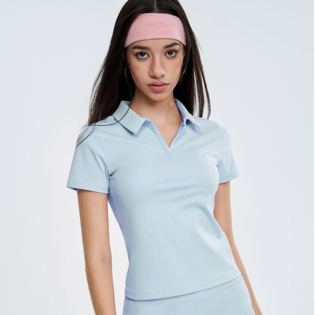 Женская быстросохнущая теннисная рубашка-поло для занятий спортом на открытом воздухе и йогой