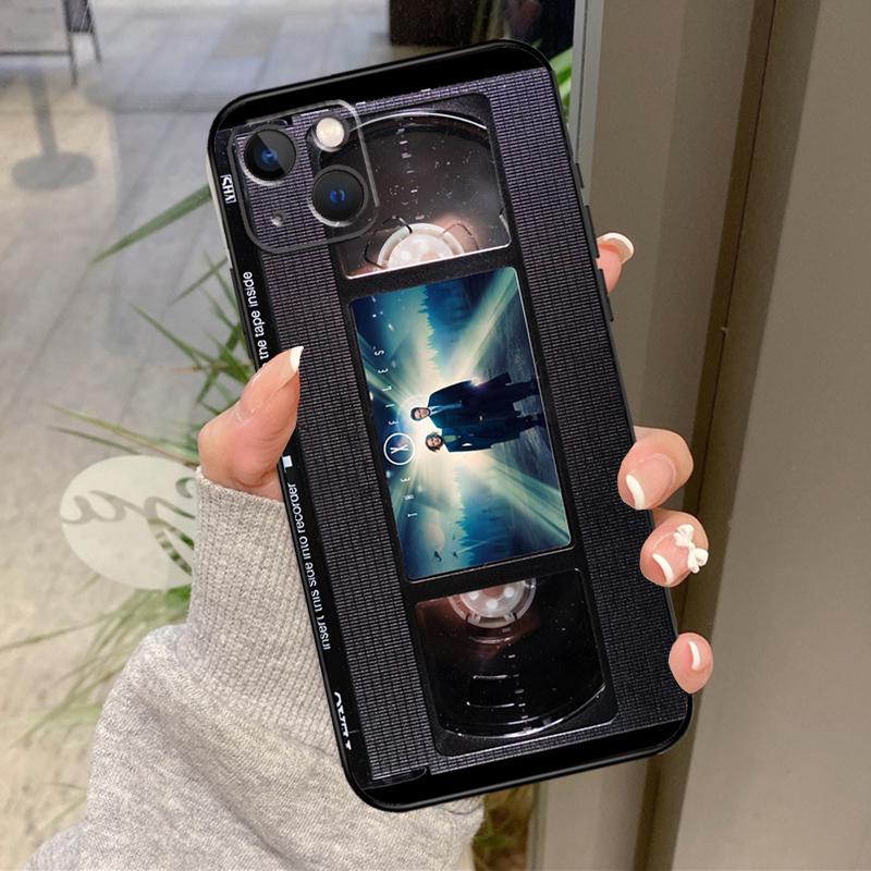 Ретро-чехол для iPhone в виде VHS-кассеты для iPhone 17 Pro Max 15 14 13 12 11 16 Pro Max Plus 12 13 Mini 16e 17 Air Задняя крышка