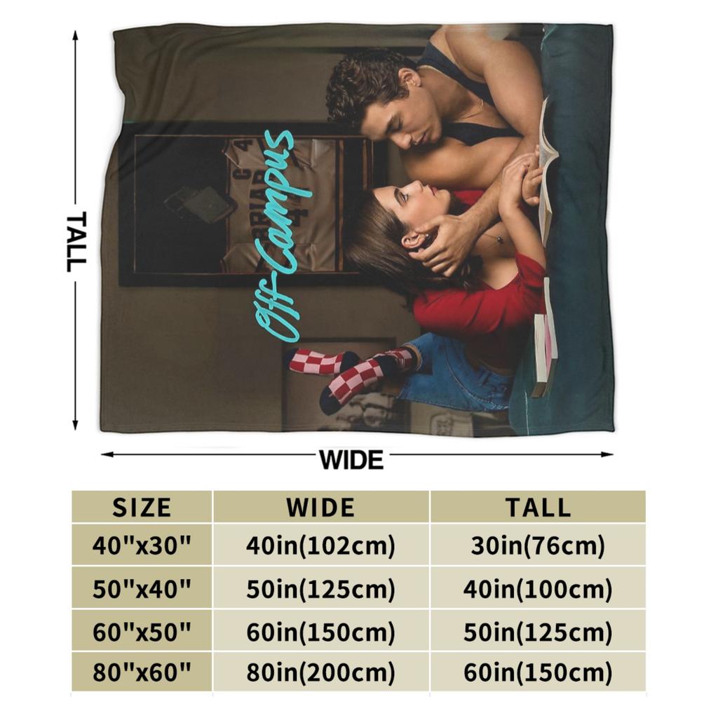 Hannah and Garrett Off Campus Blanket Flannel Funny Warm Throw Blanket for Home Restaurant Decoration,
