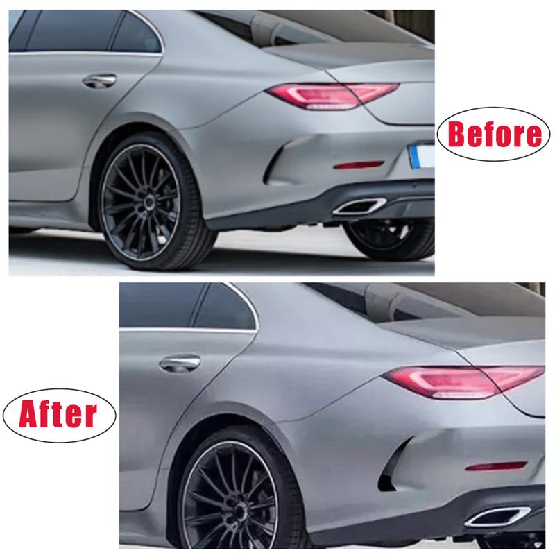For Mercedes Benz CLS Class C257 CLS350 CLS450 AMG 2018 - Glossy Black Rear Bumper Spoiler Side Canard Splitter