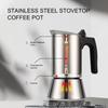 Silver Moka Pot Stainless Steel Stovetop Espresso Maker Stovetop Moka Pot  Coffee Making