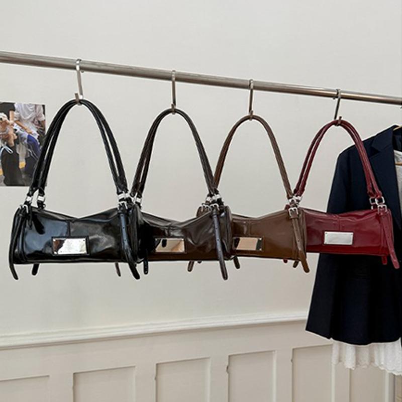 Fashion Brand Design Shoulder Bag Retro Versatile Handbag New Waxed Leather Niche Underarm Bag Korean-style Simple Commuter Bags