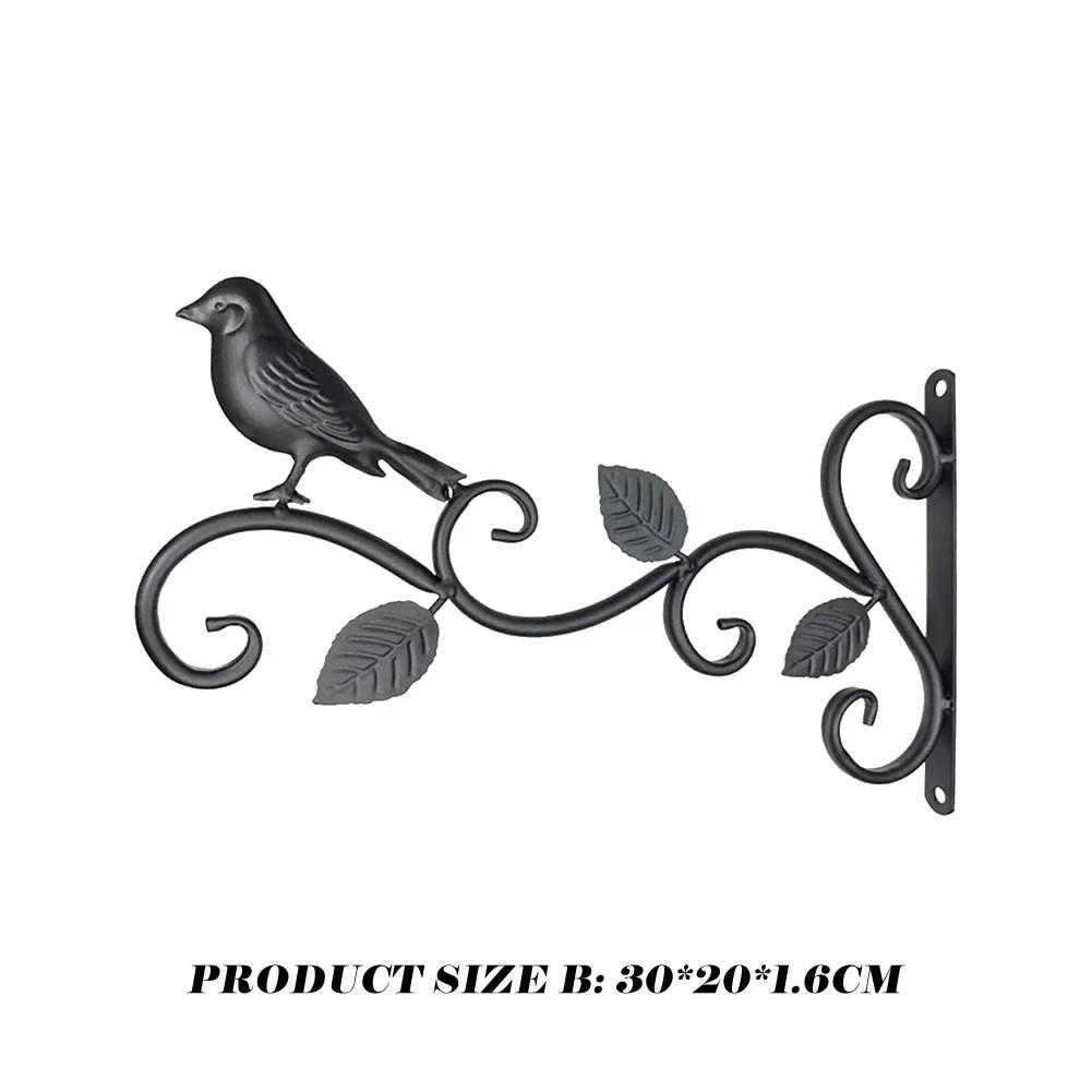 Кронштейны для растений, подвесной цветочный горшок, корзина, держатель для цветочной корзины, металлический кронштейн в деревенском стиле, широкое основание, устойчивое к погодным условиям, для растений