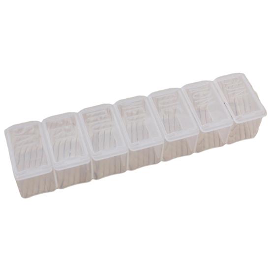 Чехол для таблеток, портативный для офиса, пластиковый, 7 сеток, прямоугольный чехол для планшетов, разделитель, практичный, влагостойкий, можно использовать повторно