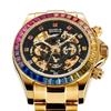 Watch DD8802DG Automatic DANIEL DOUGLAS Gold Black Mechanical Automatic Diamond Watch [Daniel & Douglas] & Men's