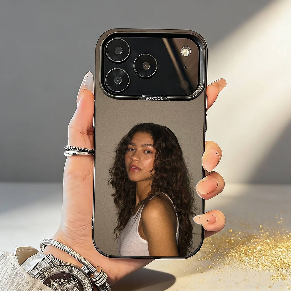Чехол для телефона Z-Zendaya Для iPhone17,16,15,14,13,12,11,Pro,MAX Серый Матовый Силиконовый Черный Чехол