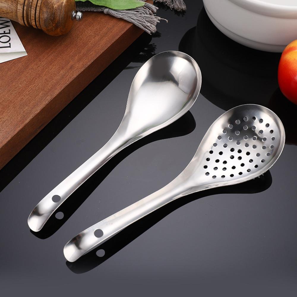 Perforated Strainer Spoon 304 Stainless Steel Food Scoop High Quality Kitchen Colander Spoon