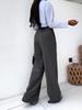 2025 Осень Европейские и американские повседневные брюки однотонной расцветки с высокой посадкой