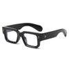 Blue-Light-Blocking Black Square Men'S Glasses Frame Optical Blue Light Reading Glasses Classic Computer Glasses Plane Mirror