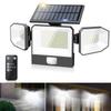 [Upgraded 440 LED] Solar Outdoor Sensor Light with 3 Intelligent Modes, 300°+ Lighting Angle, Omnidirectional Adjustment, High Brightness, 3000