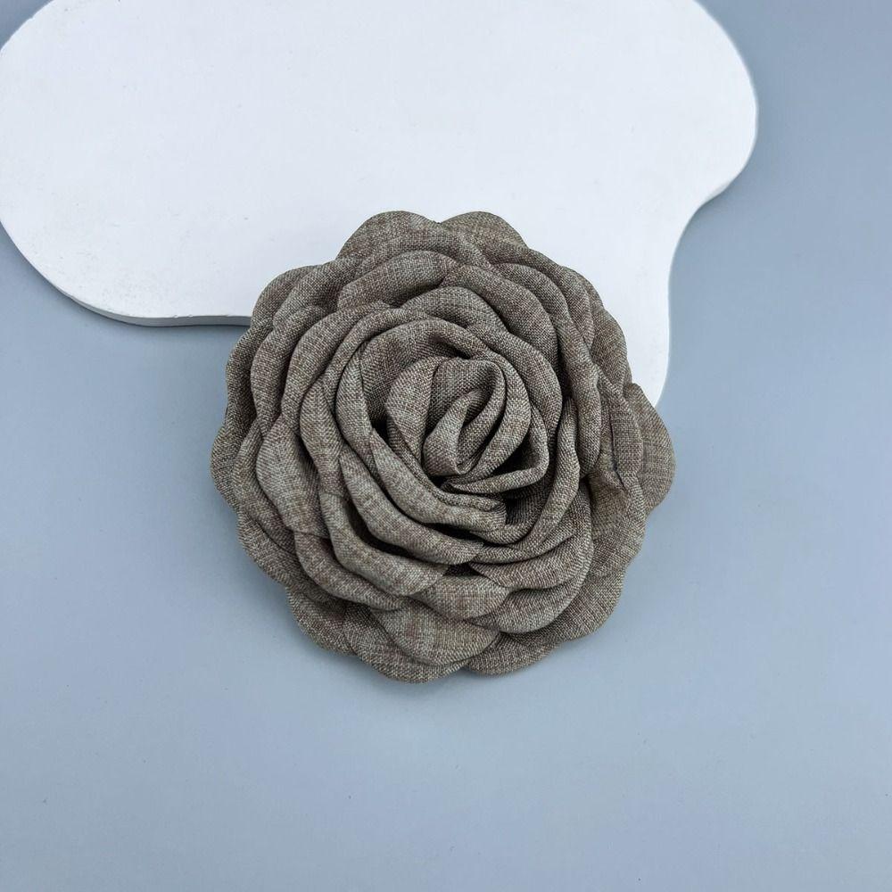 9CM Camellia Brooch Large Flower Badge Handmade Clothing Accessory Dress Accessories