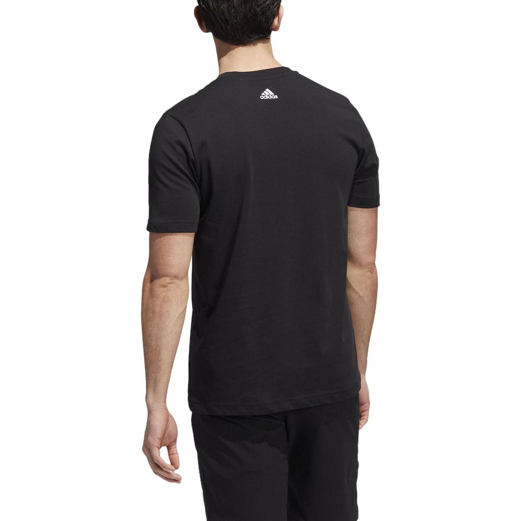 Adidas Футболка с коротким рукавом и графическим принтом, мужские топы, черные HH9345