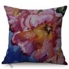 Multicolor Flowers Oil Painting Style Cotton Linen Pillow Case Rose Sunflower Violet Vase Sofa Decoration Cushion Cover Cojines
