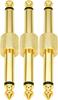 Daisybee Patch Cable Effector Connection Plug Straight Type Effector Connection Space Saving Gold Plated High Transmission Efficiency Pack of 3
