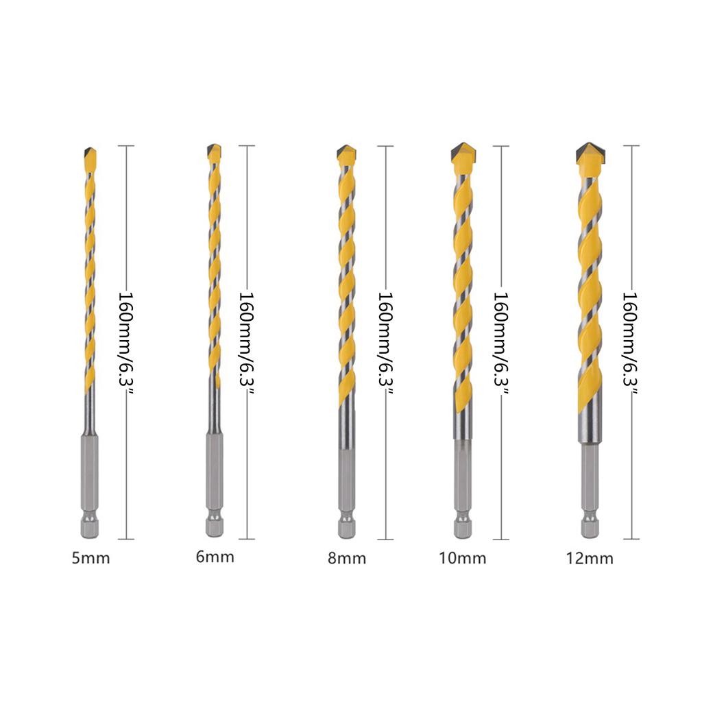 High Hardness 5/6/8/10/12mm Alloy Drill Bit for Various Materials Sturdy and Reliable Drill Bits for Ceramic Granite