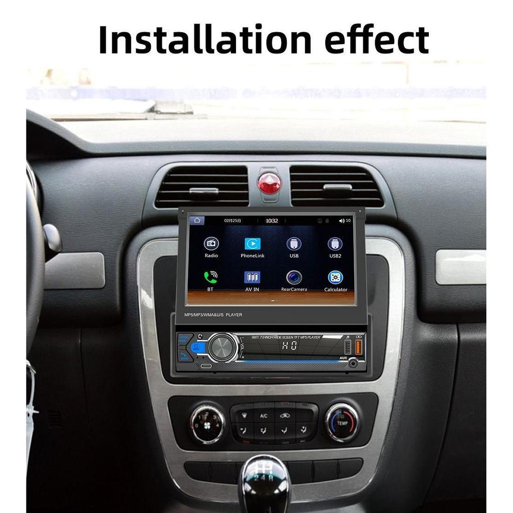 9901C 7-дюймовая беспроводная автомобильная стереосистема с Bluetooth 5.1, радио CarPlay и Android, автомобильное FM-радио, MP5-плеер