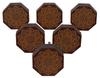 IBA Indianbeautifulart Brown Engraved Knobs Pack of 10 Wooden Wardrobe Door Knobs Drawer