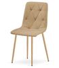 LIBRA chair - brown fabric / wood-colored legs x 2