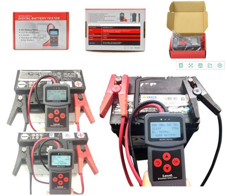 12V Micro-200 PRO Car & Motorcycle Battery Testing Instrument
