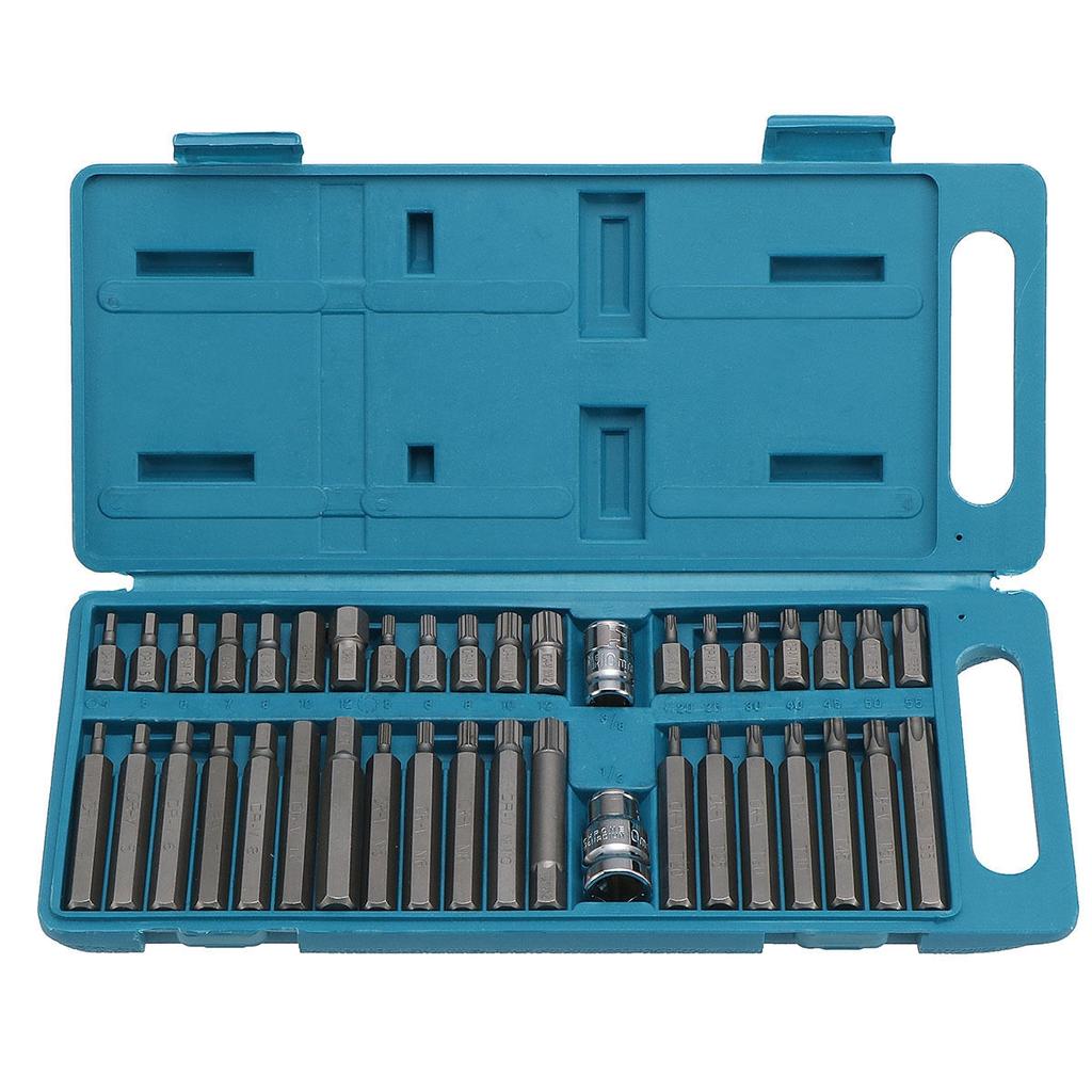 40 шт. 1/2 дюйма 3/8 дюйма адаптер приводной хвостовик шестигранный Torx XZN набор ударных головок со шлицевой звездой