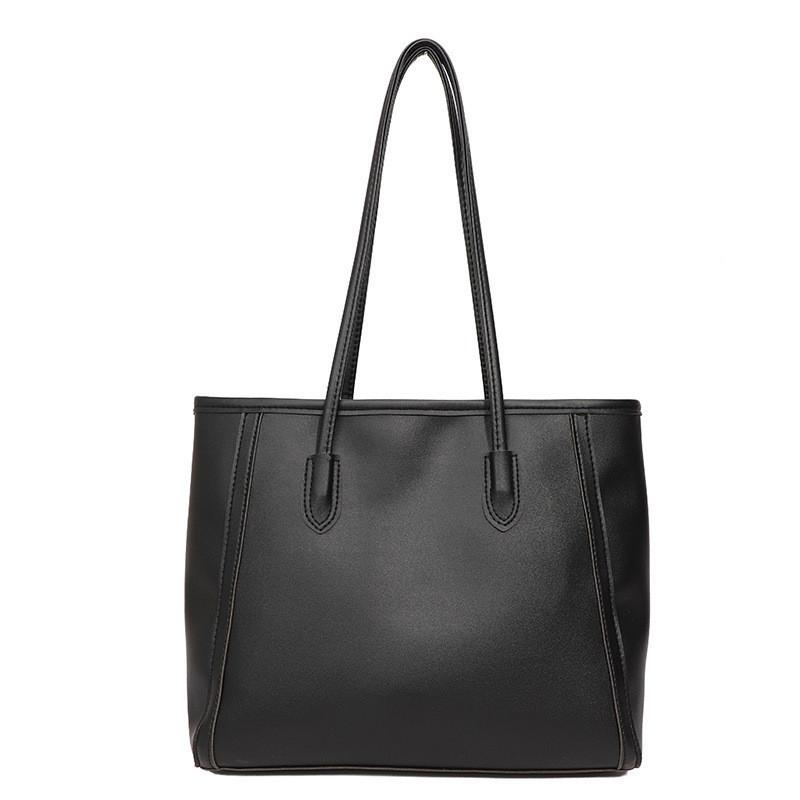 Stylish Retro Large Capacity Tote Bag For Women Ideal For Daily Commuting In White Brown Black And Khaki