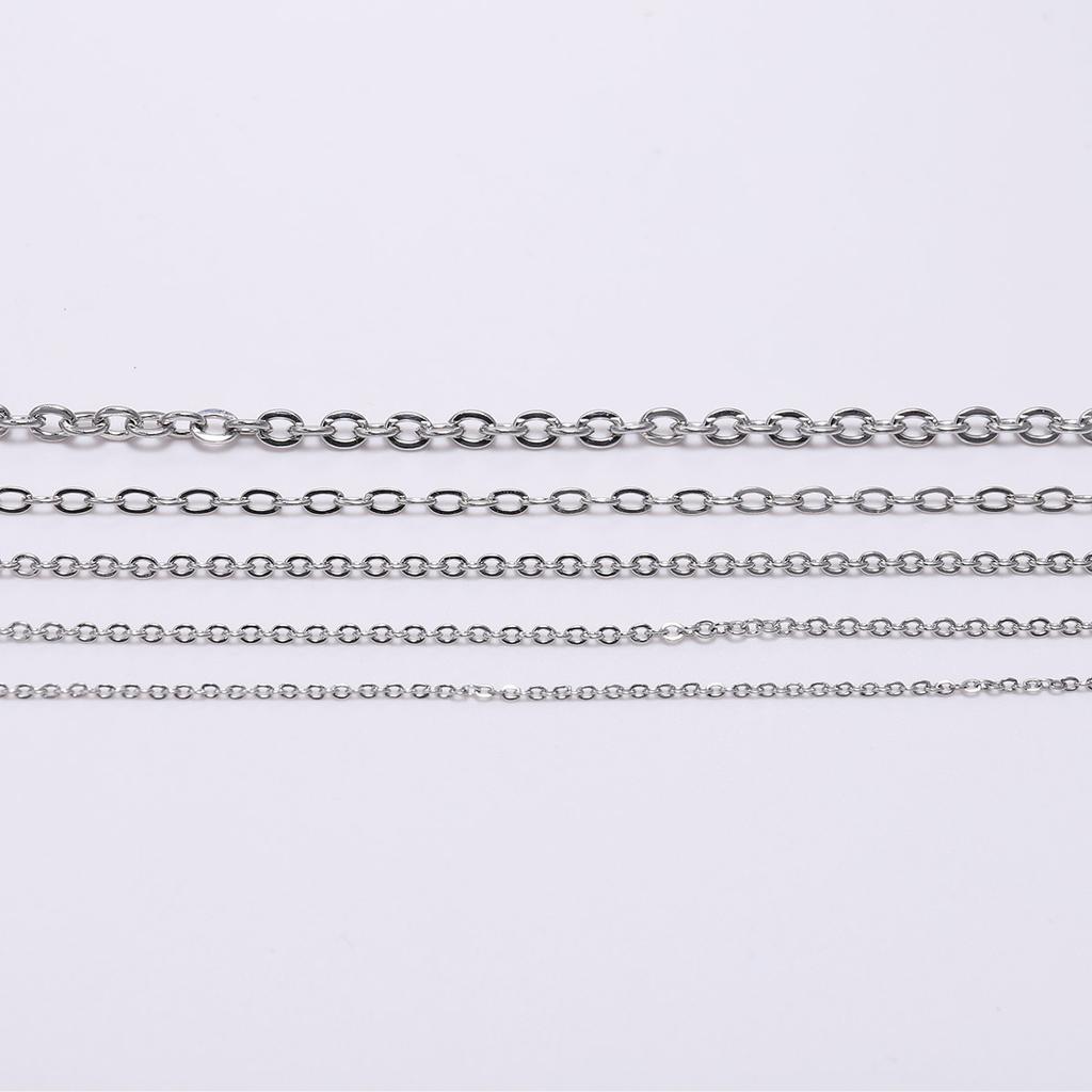 5 м/лот 1,2 1,5 2,0 2,4 3,0 мм, цепочка из нержавеющей стали, оптовая цепочка для ожерелья для изготовления ювелирных изделий, принадлежности, аксессуары