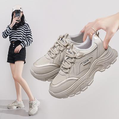 Обувь для папы, женская осенняя новая корейская версия, Ins Trend, универсальные туфли на толстой подошве, спортивная повседневная обувь