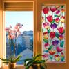 Laser-cut Multicoloured Tulip Floral Living Room Home Décor Glass Static Cling Sticker