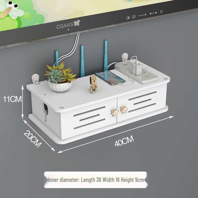 Настенная полка без сверления для Wi-Fi роутера и ТВ-приставки для гостиной/спальни