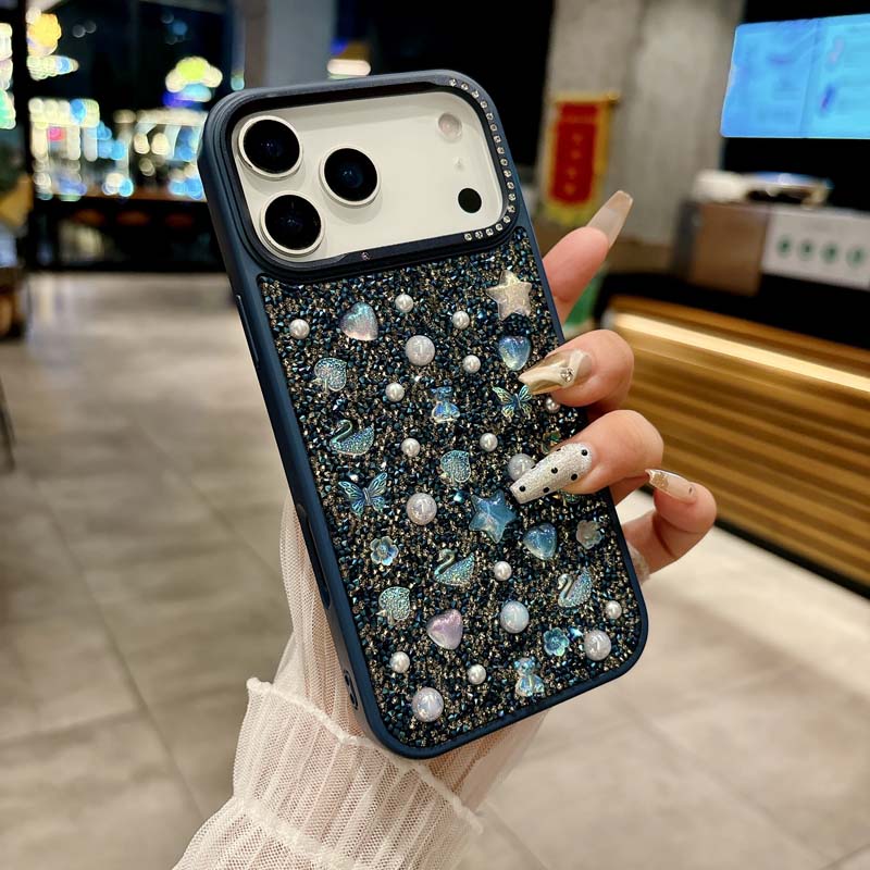 Для iPhone 17 ProMax Роскошный чехол с полным блеском и бриллиантами для iPhone 17 Air 16 15 13 14 Pro Max 17Pro Ударопрочный чехол Caque