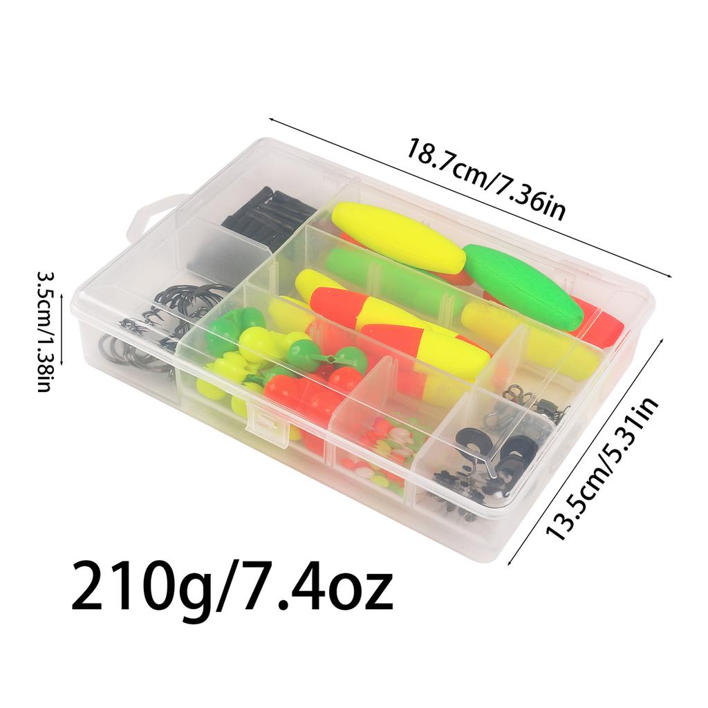 Коробка для рыболовных снастей, 102 шт., снасти для сома с поплавками для сома, крючки для сома, вертлюги, рыболовные колокольчики
