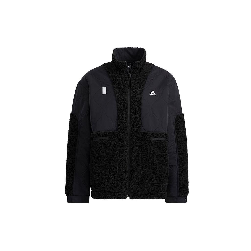 adidas Оригиналы Wj Mixboa Jkt Сшитая флисовая куртка Черная Мужская H40243